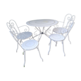 Garden furniture white wrought iron