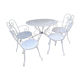 Garden furniture white wrought iron