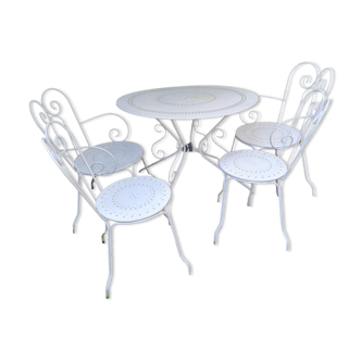 Garden furniture white wrought iron