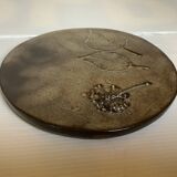 Brown ceramic trivet