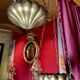 Lampes suspendues en forme de bol ou jardinières de style Art Nouveau italien en laiton martelé à la main, années 1890, ensemble de 2.