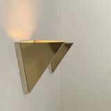 Paire d’appliques vintage géométriques, Laiton, France 1970