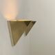 Pair of vintage geometric wall lights, Brass, France 1970