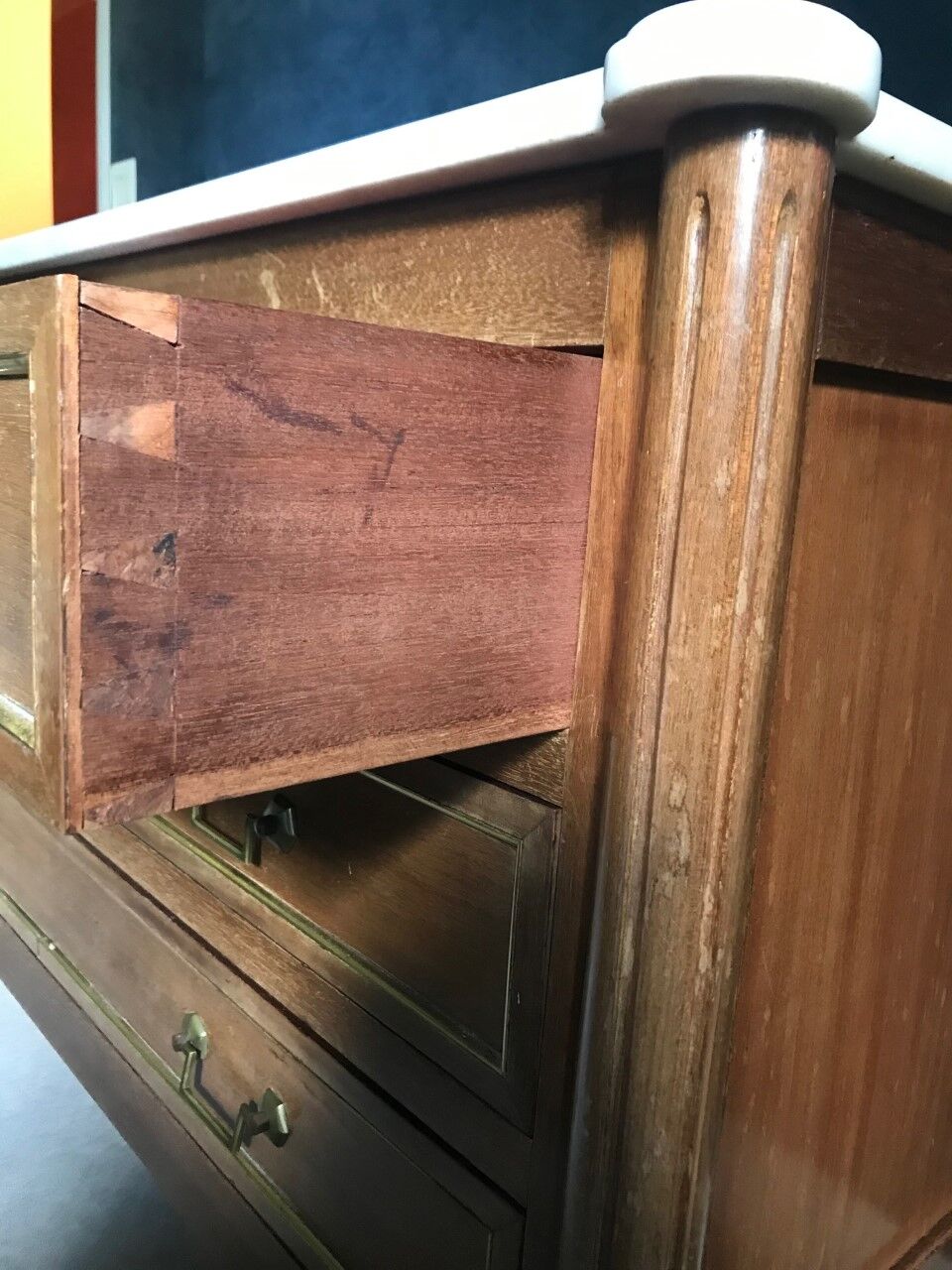 Louis xvi style mahogany chest of drawers