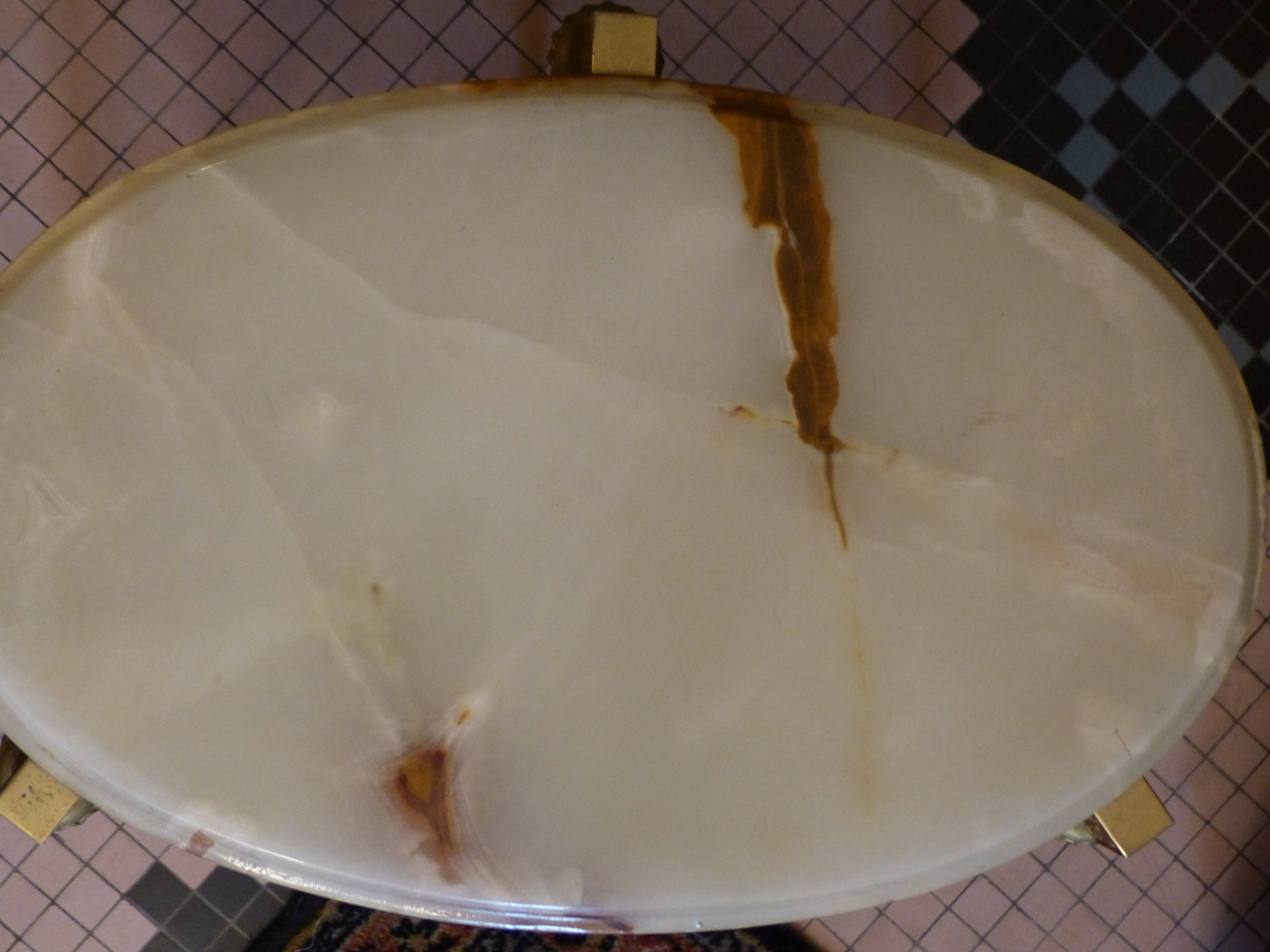 Marble and brass nesting tables