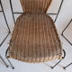 Set de 4 chaises vintage en métal et osier