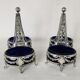Paire de salerons en argent massif