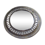 Miroir ancien en laiton - style oriental/ethnique