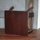 Brutalist wooden stool, vintage side stool, plant stand.