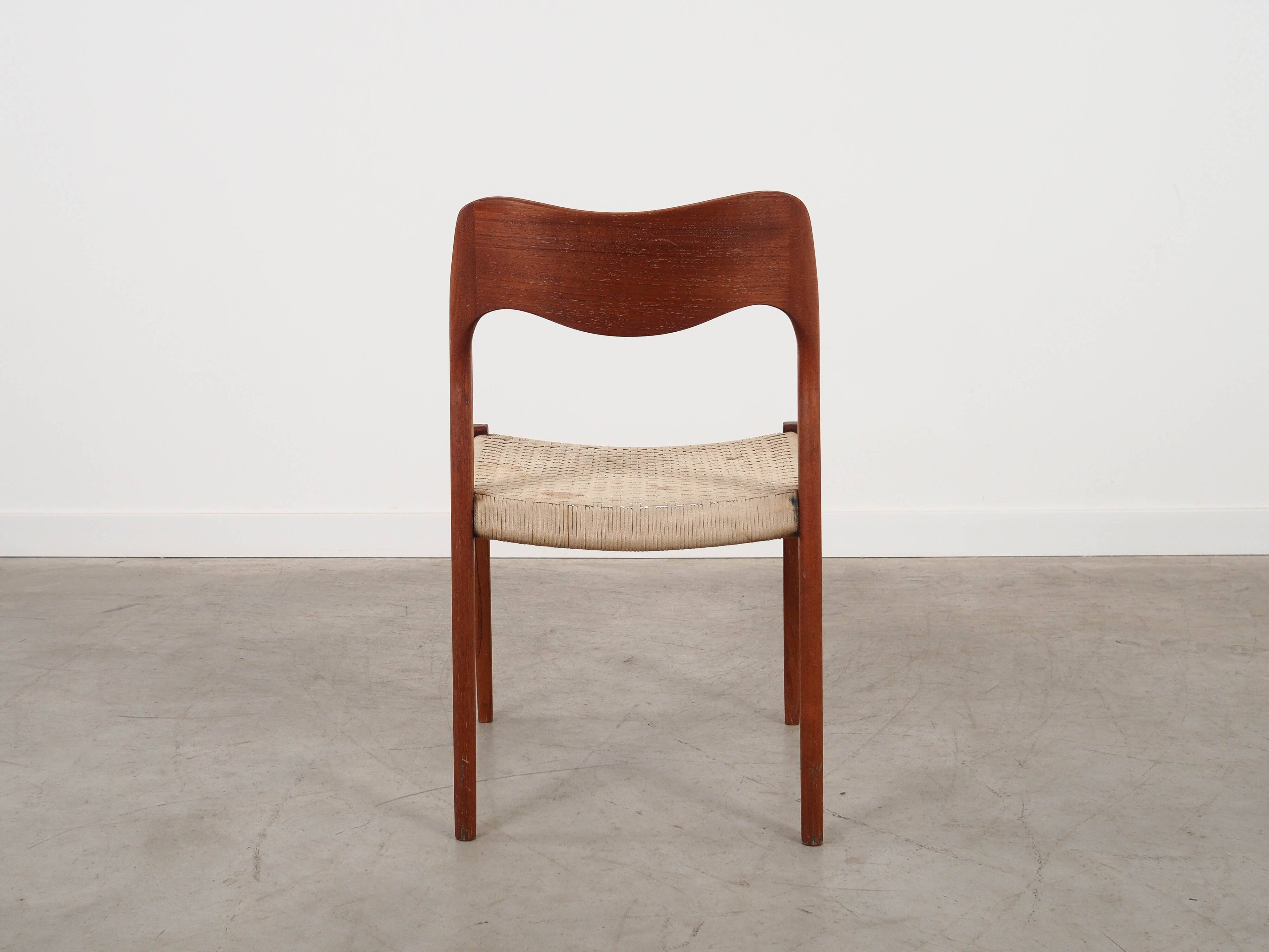 Teak chair, Danish design, 1960s, designer: Niels Otto Møller