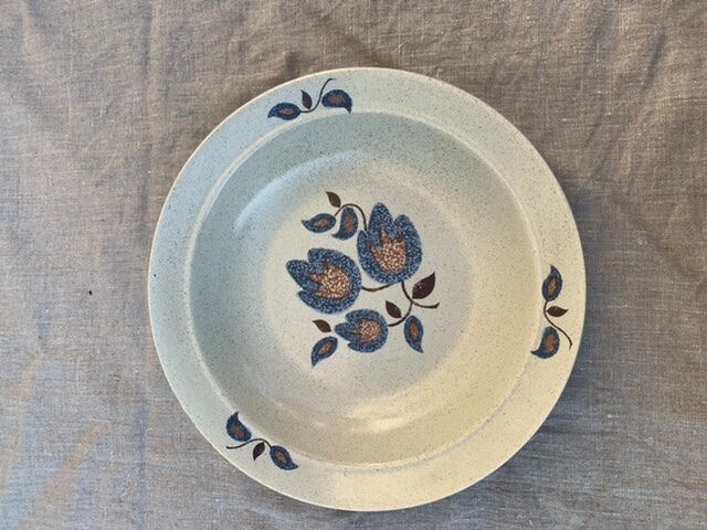 Hollow earthenware dish model sologne st Amand france vintage