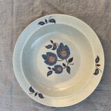 Hollow earthenware dish model sologne st Amand france vintage