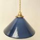 Suspension cône opaline bleu