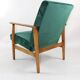 Fauteuil en velours vert vintage, 1970