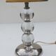 Art deco lamp in chrome metal and glass ball