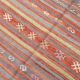 7x5 Red & brown Handmade Wool Kilim Rug,221x156 Cm