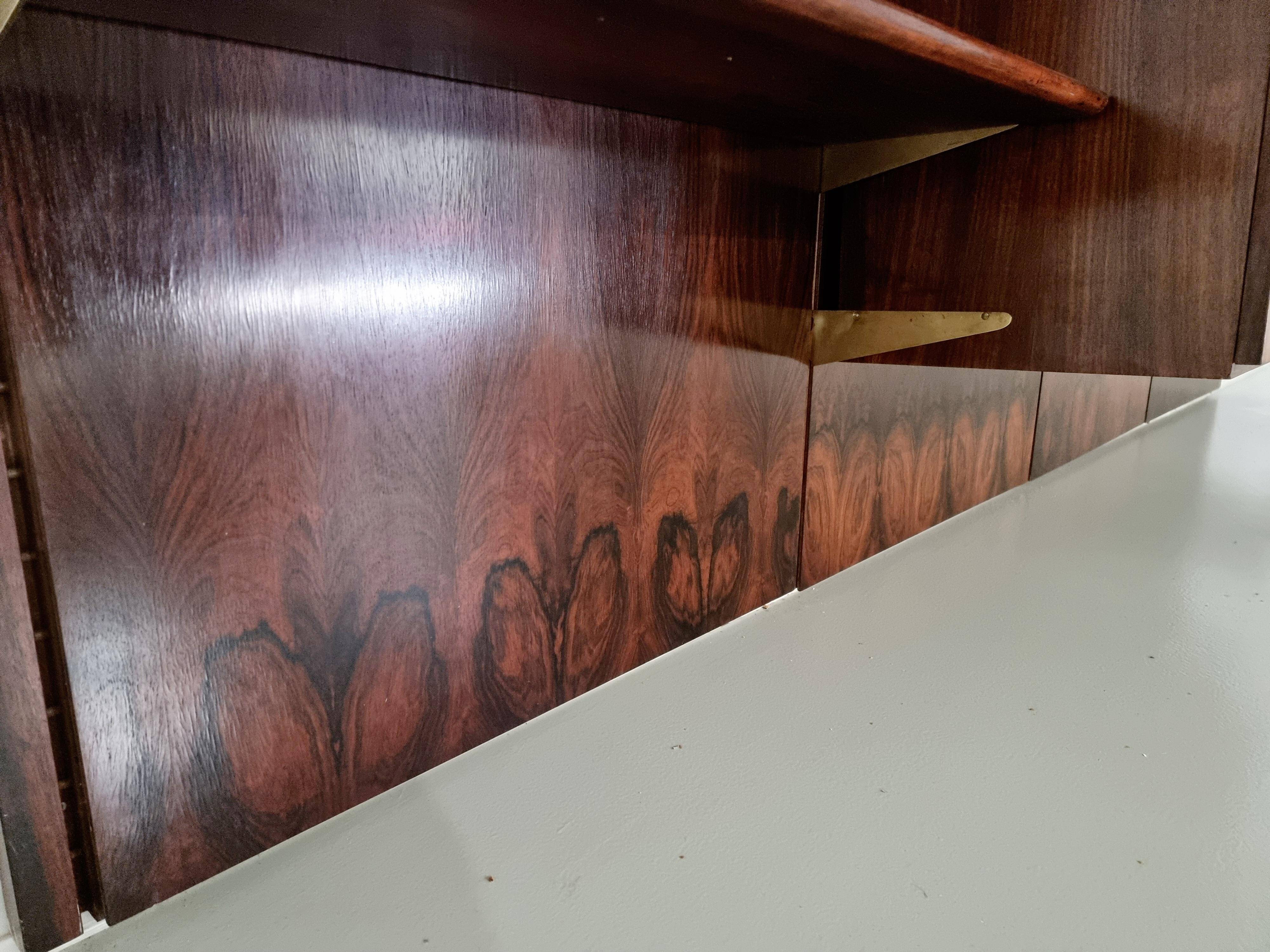 Wall unit by Finn Juhl for Bovirke, Denmark, 1960s.