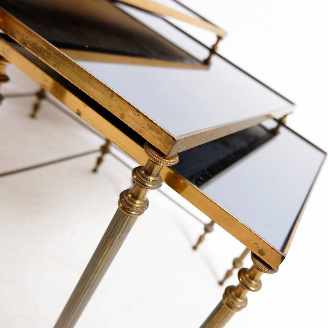 Ensemble de 3 tables gigognes de style Maison Jansen - 1970