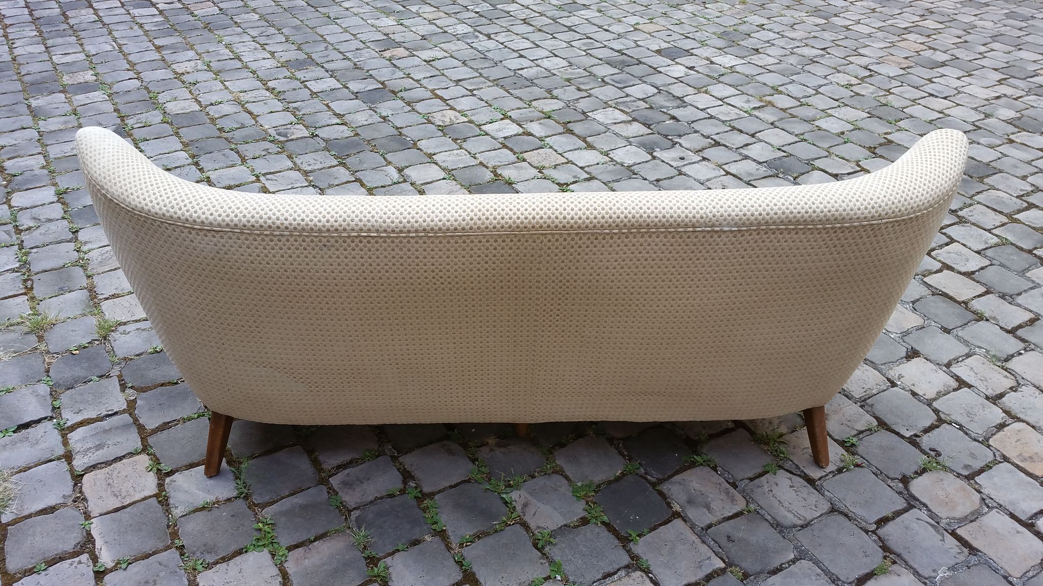 Sofa sofa and 2 armchairs chauffeurs flesh years Wing 50 vintage