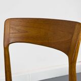 Teak and Bouclé Dining Chairs from Korup Stolefabrik, 1960s, Set of 4
