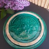 Dessous de plat vert à fleurs