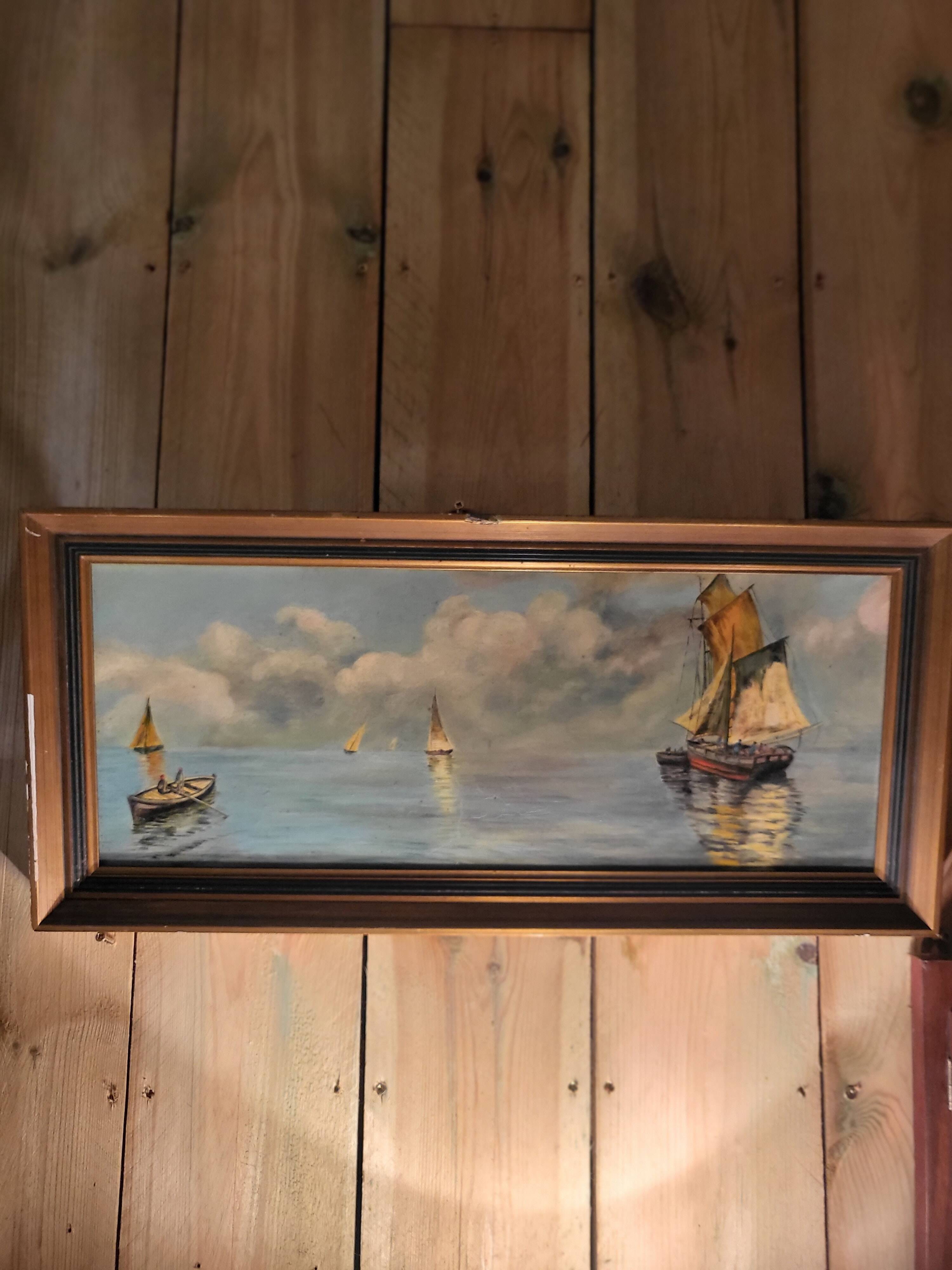 Oil on marine canvas