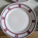 Six Badonviller dinner plates