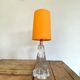 Moulded glass lamp, fabric cable 2 m