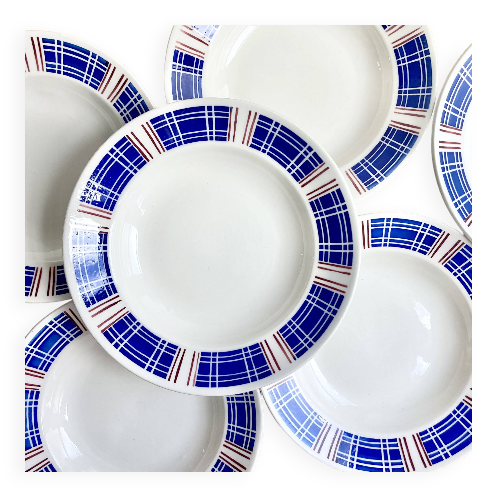 Art Deco Badonviller iron earth plates