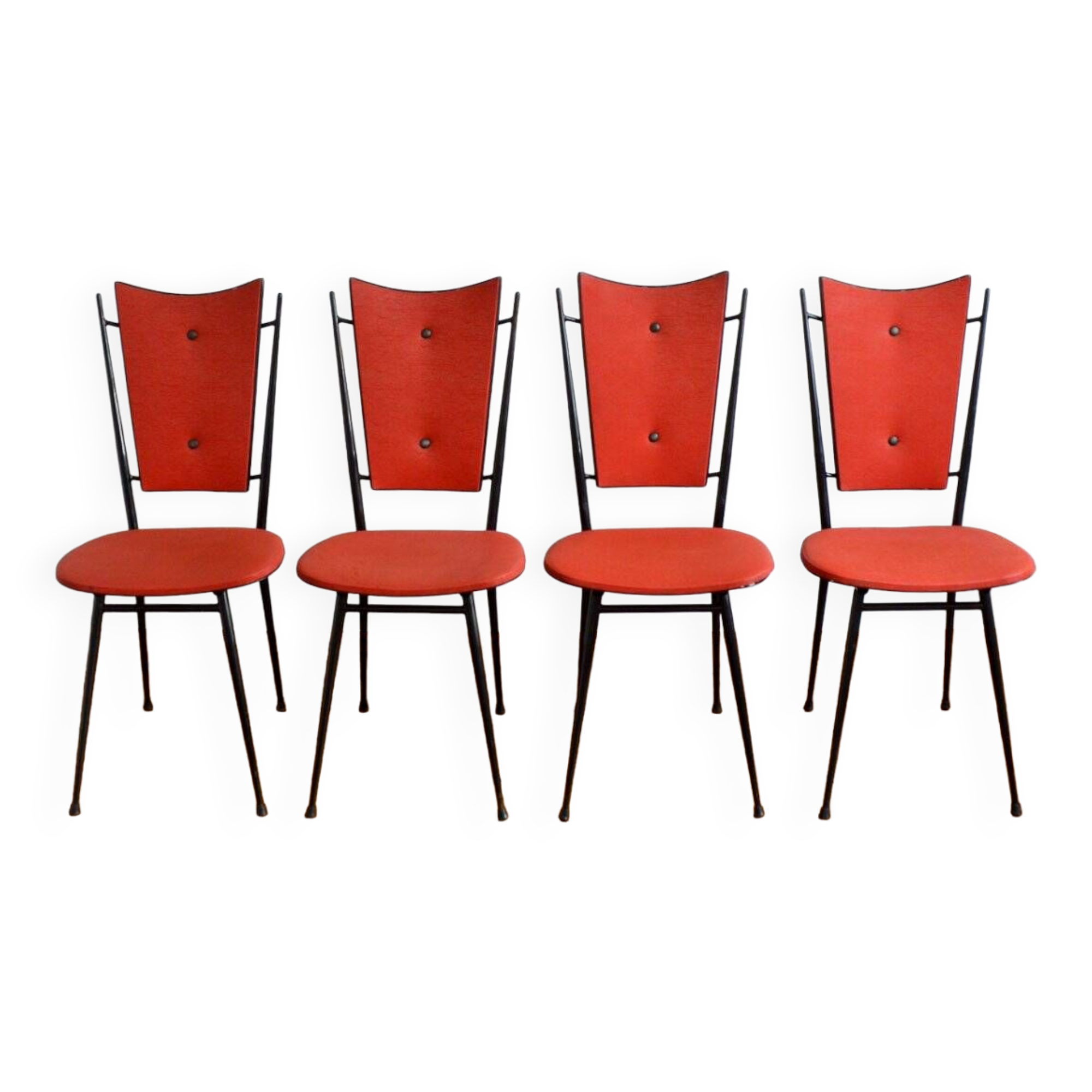 Set of 4  rockabilly chairs 1950s