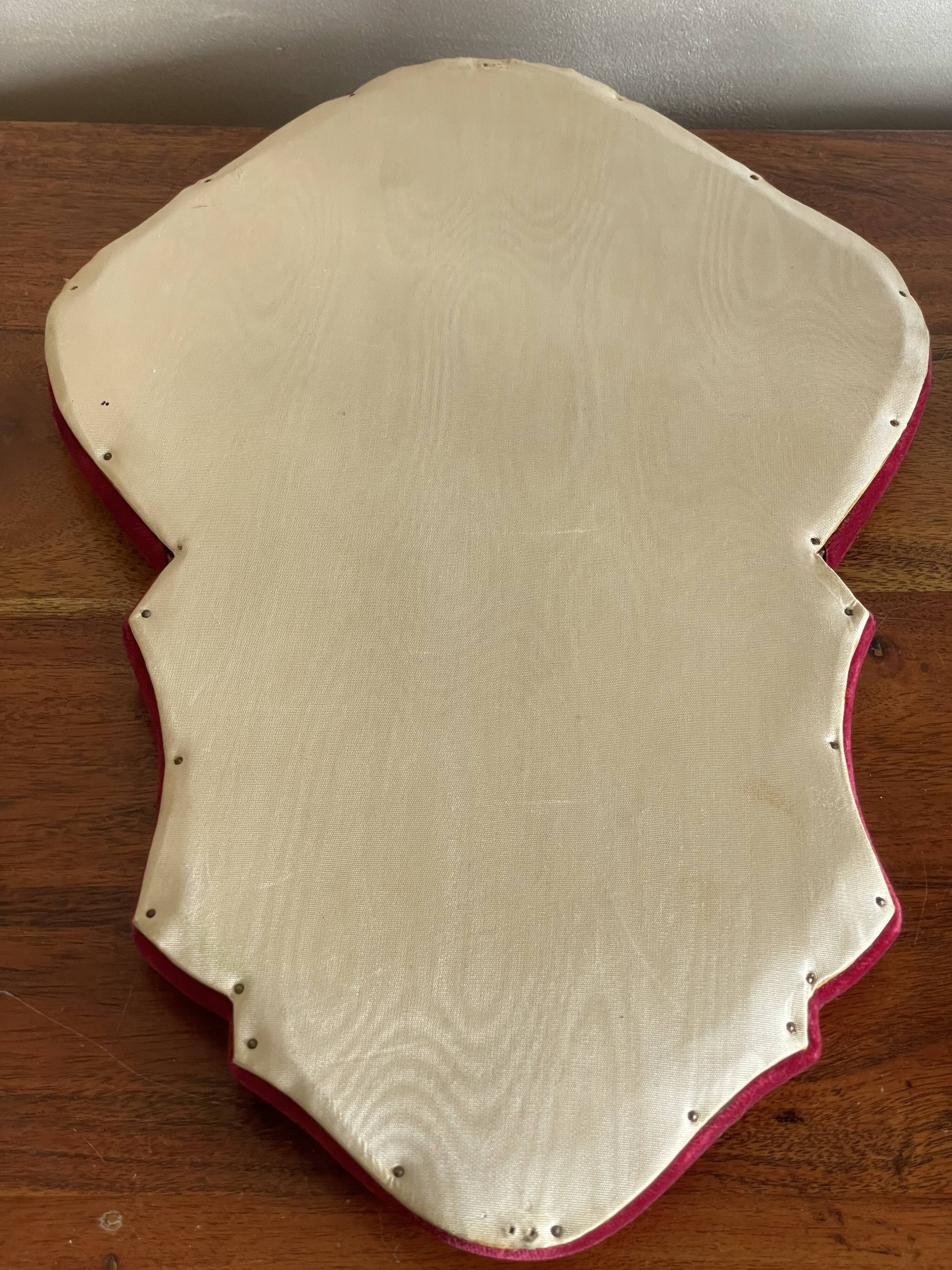 Red and gold felt mirror