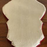 Red and gold felt mirror