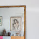 Miroir doré 147x54 cm
