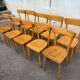 Set de 10 chaises bistrot à croisillon 