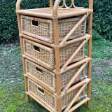 Vintage rattan chiffonier