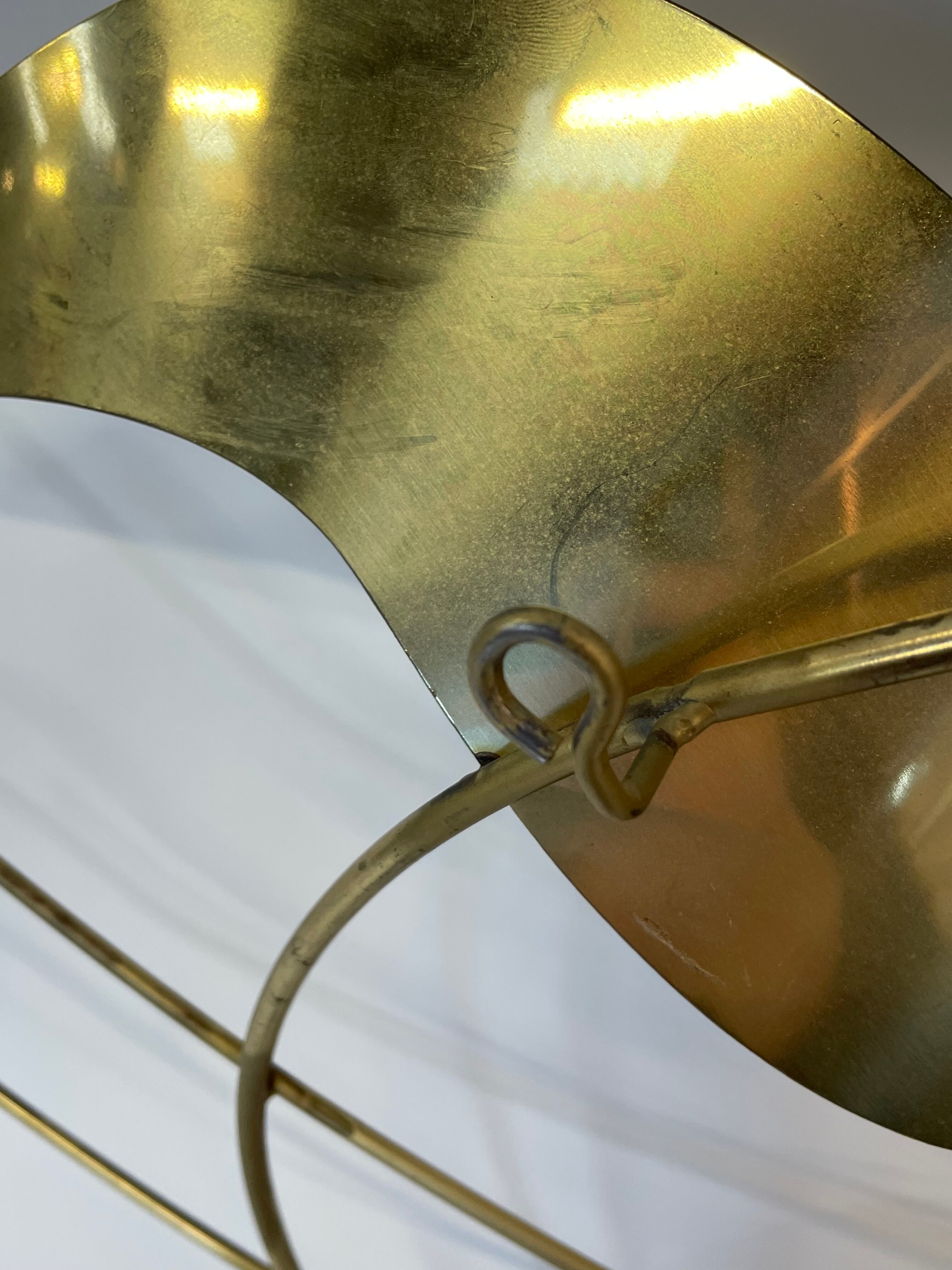 Vintage curtis jere modern brass wall sculpture