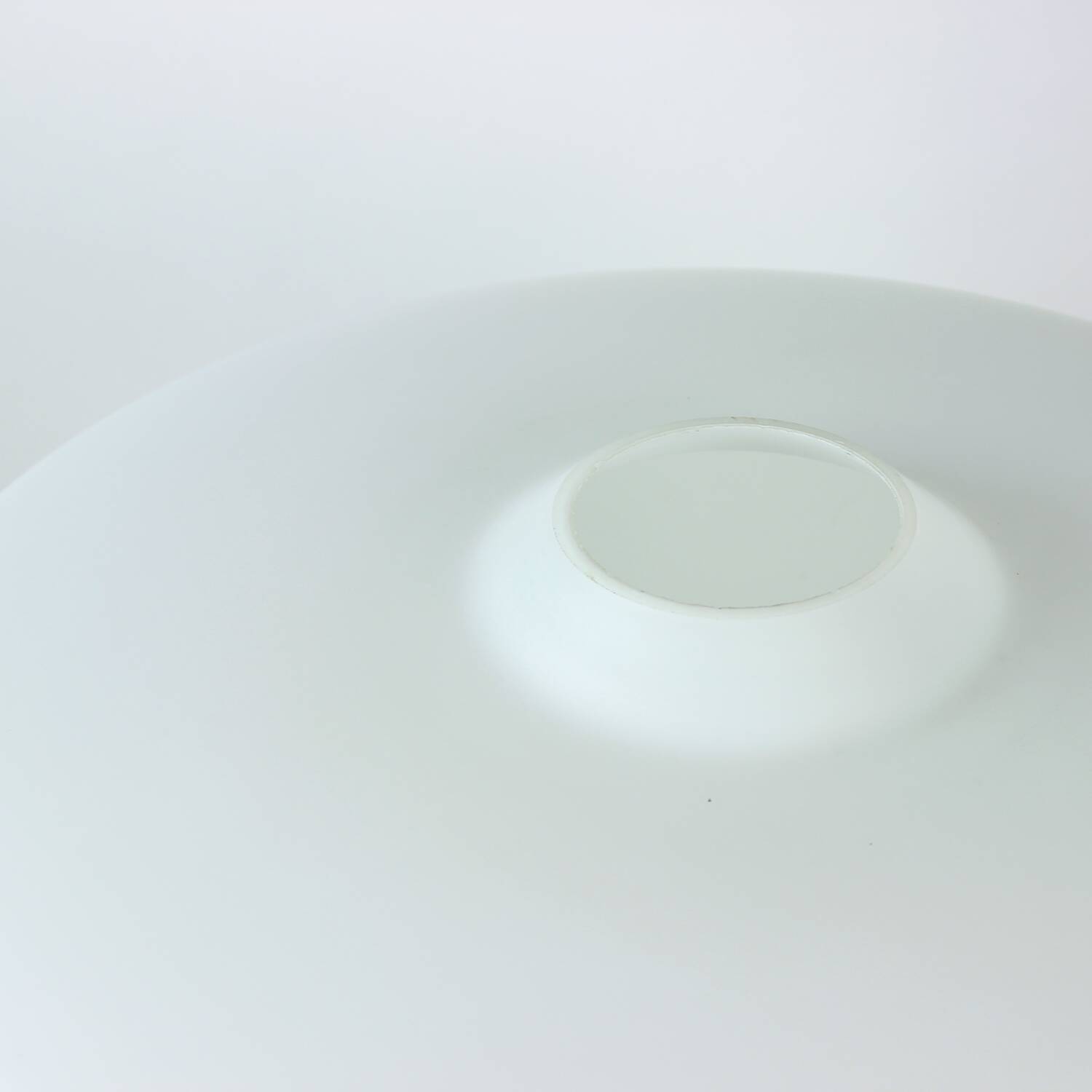 Huge White Opaline Glass Shield, Czechoslovakia 1960s