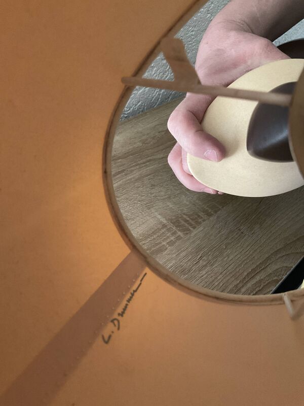 Lampe stylisée bateau sur la vague - Louis Drimmer -  année 70