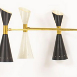 Butterfly black and white asymmetric lustre