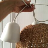 Vintage rafia hanging lamp