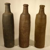 Set of three stoneware bottles