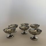 Set of 6 vintage stainless steel bowls