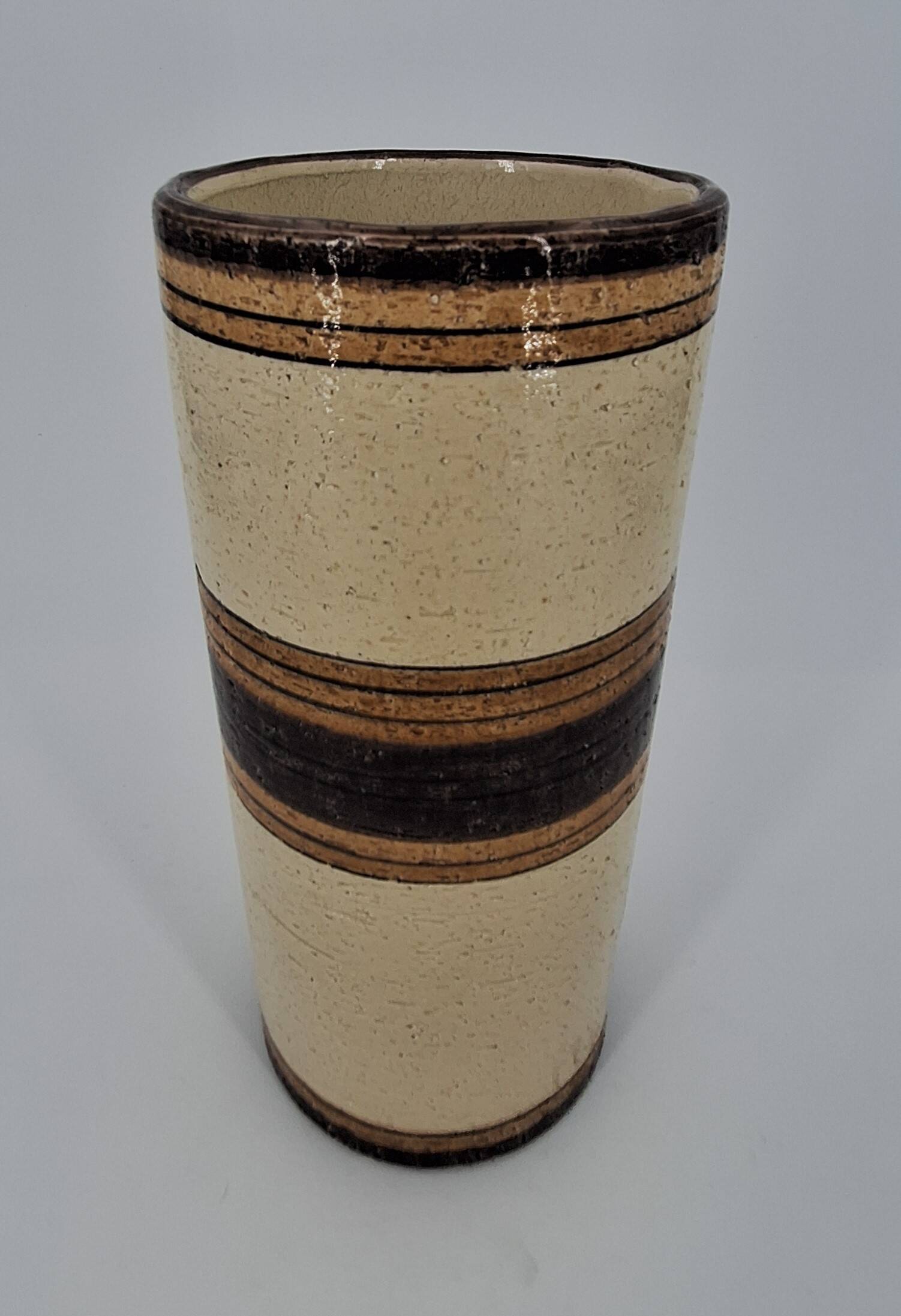 Ceramic scroll vase by Aldo Londi for Bitossi, Sahara model, Italy mid century