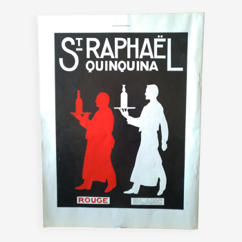 Une publicité papier  alcool St -Raphael  quinquina  issue d'une revue d'époque