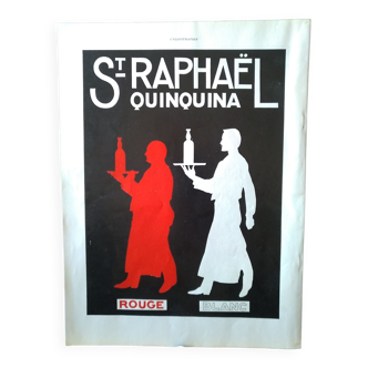 Une publicité papier  alcool St -Raphael  quinquina  issue d'une revue d'époque