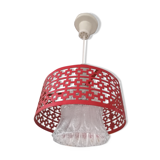 Lustre tulipe verre tôle perforée rigitulle style Mategot