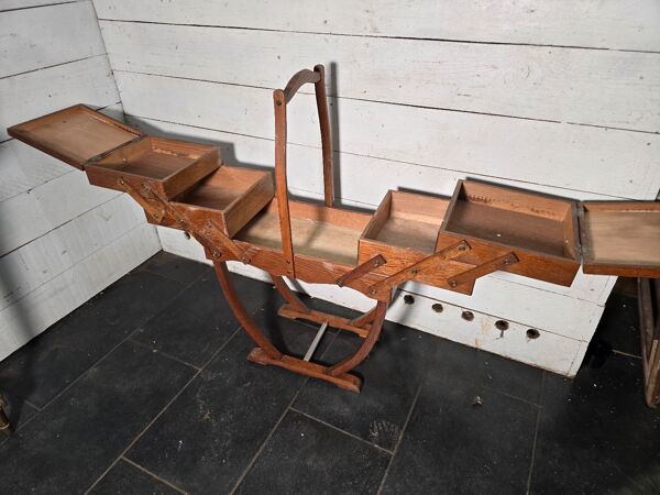 Travailleuse vintage en chêne