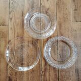 Vintage Mismatched Glass Dessert Plates