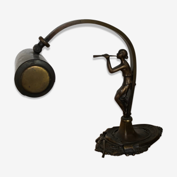 Bronze art deco lamp