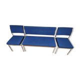 Banc et ses deux chaises vintage 1970